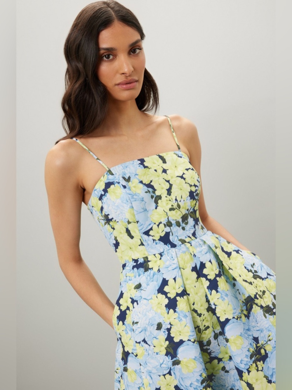Sachin & Babi green blue floral Beau gown - Picture 4 of 9